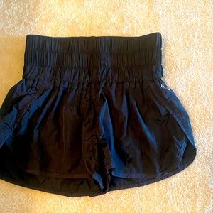 Free People Running Shorts-Black-Size Small.